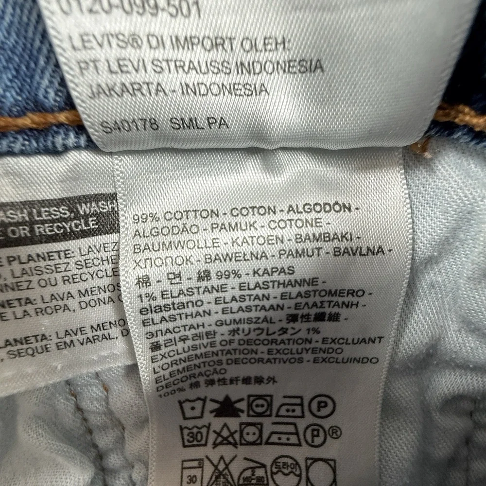 Levi's 505 Jeans Men 38X30 Blue Denim Casual Regular Fit Stone Wash Straight Leg